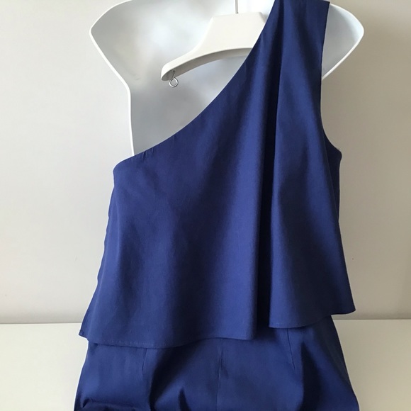 Dress 12 NWT $159 tag Ocean Blue One Shoulder Antonio M - Picture 5 of 10